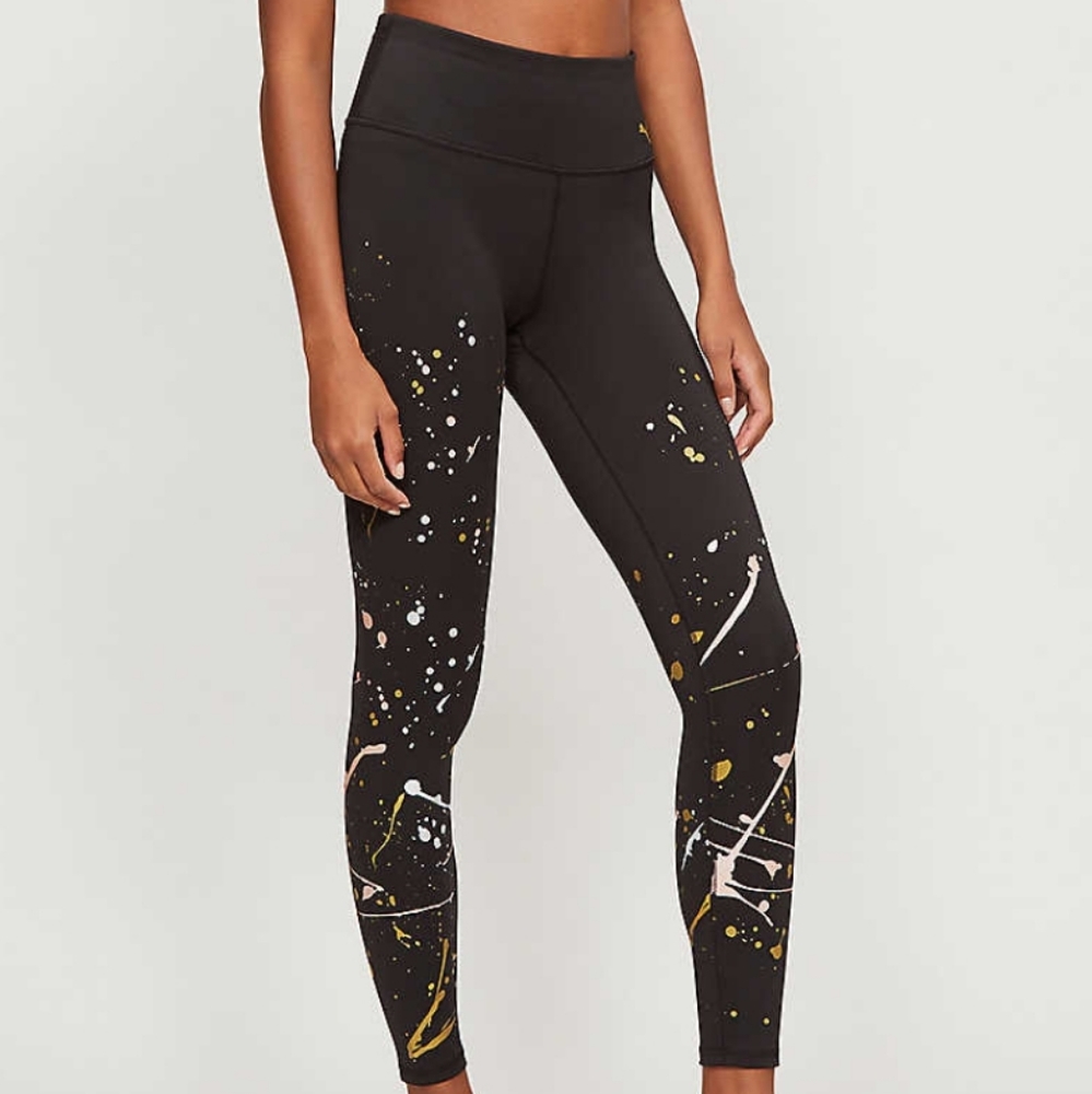 Puma Recycled Stretch Paint Splatter Workout Leggings XS